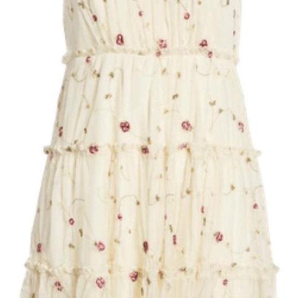 Trixxi Cream Floral Kids Dress - Picture 2 of 4